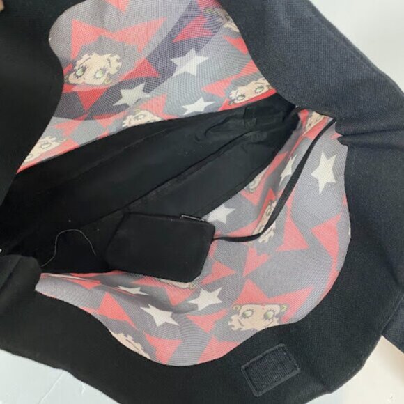 Betty Boop Women's Black Red White Handbag Tote Bag - Picture 7 of 8